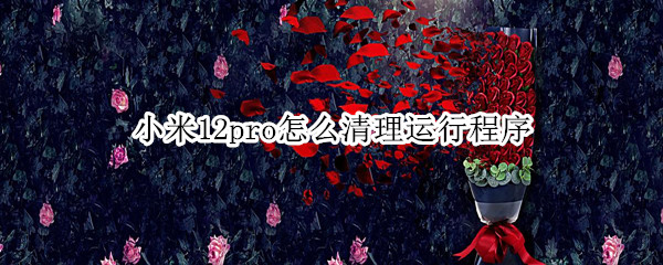小米12pro怎么清理运行程序