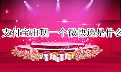 支付宝显示微快递是什么 支付宝出现一个微快递是什么