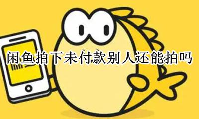 闲鱼拍下未付款别人还能拍吗 闲鱼拍下了没付款别人还可以拍吗