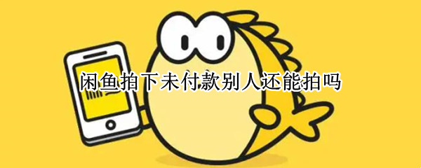 闲鱼拍下未付款别人还能拍吗