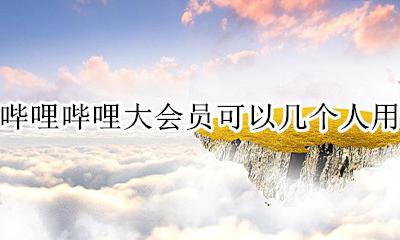 b站大会员可以几个人用 b站大会员最多可以几个人用