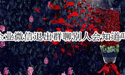 微信退出群聊别人会不会知道 企业微信退出群聊别人会知道吗