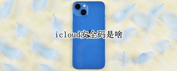 icloud安全码是啥