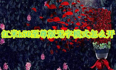 红米k50至尊版无字模式怎么开 无字模式在哪设置