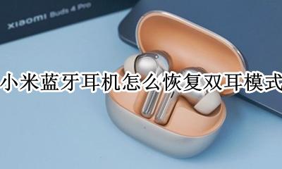 小米蓝牙耳机怎么恢复双耳模式 小米的蓝牙耳机怎么恢复双耳模式