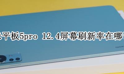 小米pro5增强版屏幕刷新率 小米平板5pro 12.4屏幕刷新率在哪设置