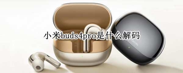 小米buds4pro是什么解码