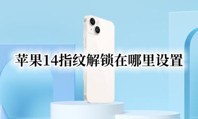 苹果14有指纹解锁功能吗 苹果14指纹解锁在哪里设置