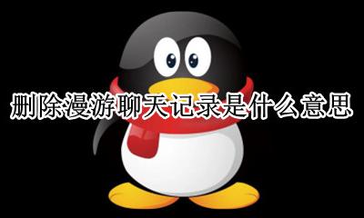 删除漫游聊天记录是什么意思 漫游聊天记录清除是什么意思