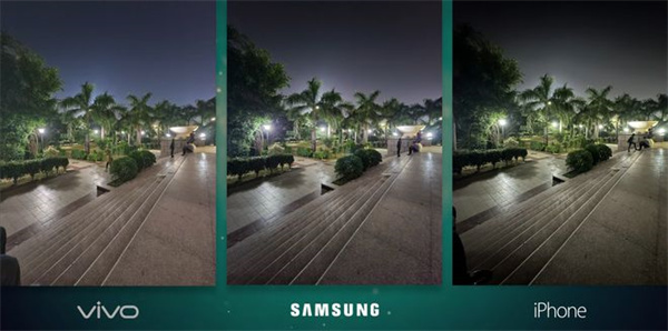 三星S22 Ultra、苹果14 Pro Max、vivo X80 Pro夜景拍照对比