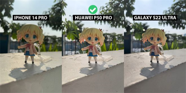 三星S22 Ultra、华为P50 Pro、苹果14 Pro影像对比