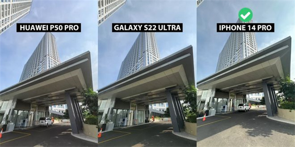 三星S22 Ultra、华为P50 Pro、苹果14 Pro影像对比