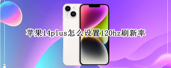 苹果14plus怎么设置120hz刷新率