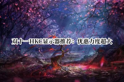 双十一HKC显示器推荐 HKC显示器推荐型号