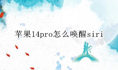 苹果14pro抬起唤醒 苹果14pro怎么唤醒siri