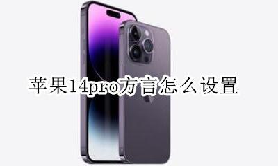 苹果14pro方言怎么设置 苹果14pro怎么设置语言