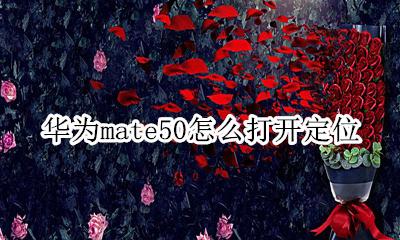 华为mate50怎么打开定位 华为mate50手机定位开启 如何查取位置