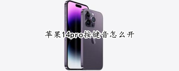 苹果14pro按键音怎么开