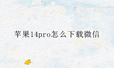苹果14pro怎么下载微信 苹果14pro微信怎么下载