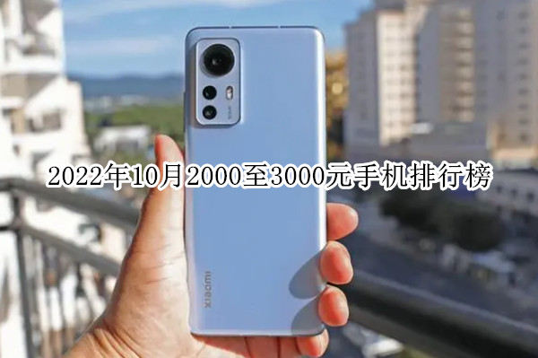 2022年10月2000至3000元手机排行榜
