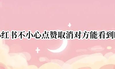 小红书点赞立刻取消对方能否看到 小红书不小心点赞取消对方能看到吗