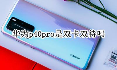华为p40pro是双卡双待吗 华为p40pro支持双卡双待吗