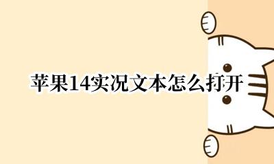 苹果14实况文本怎么打开 iphone14实况文本