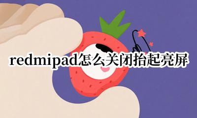 redmi双击亮屏 redmipad怎么关闭抬起亮屏