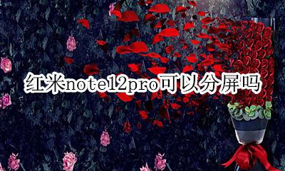 红米note12pro分屏功能 红米note12pro可以分屏吗