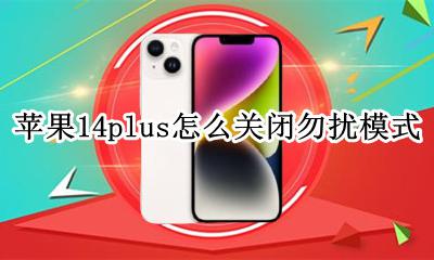 苹果14plus怎么关闭勿扰模式 iphone 14如何关闭勿扰模式