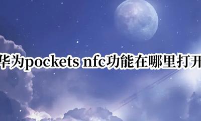华为pockets nfc功能在哪里打开 华为pockets怎么打开nfc功能