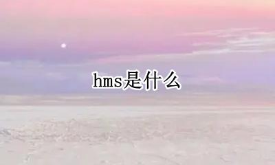 hms是什么 hms是什么东西