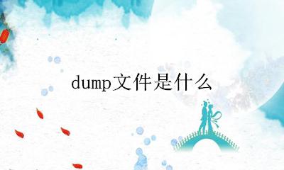 dump文件是什么 dumps文件夹是什么意思