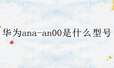 华为ANA-AN00什么型号 华为ana-an00是什么型号