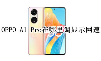 oppoa1怎么设置显示网速 OPPO A1 Pro在哪里调显示网速