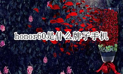 honor60是什么牌子手机 HONOR 是什么牌子的手机