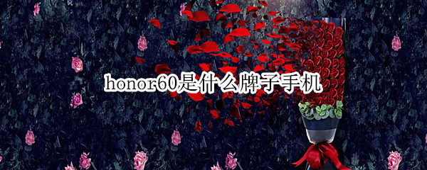 honor60是什么牌子手机