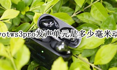 vivotws3pro发声单元是多少毫米动圈 发声单元多少mm