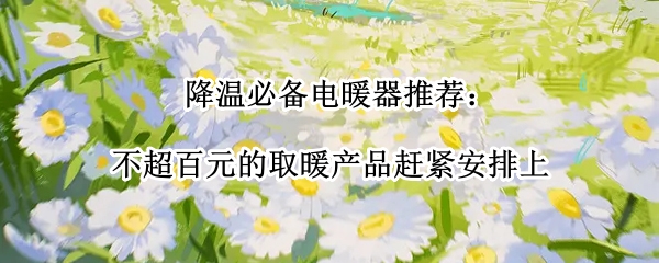 降温必备电暖器推荐