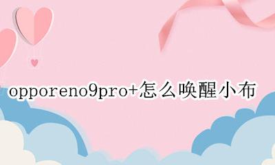 oppo reno怎么唤醒小布 opporeno9pro+怎么唤醒小布