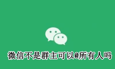 微信不是群主可以@所有人吗 微信不是群主不能@所有人吗
