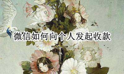 微信如何向个人发起收款 微信怎么向一个人发起收款