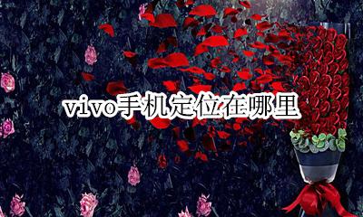 vivo手机定位在哪里 vivo的手机定位在哪里