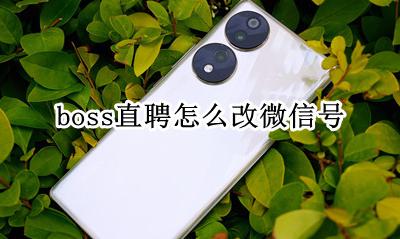 boss直聘怎么改微信号 boss直聘改微信号要实名认证