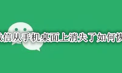 微信在桌面上消失了怎么恢复 微信从手机桌面上消失了如何恢复