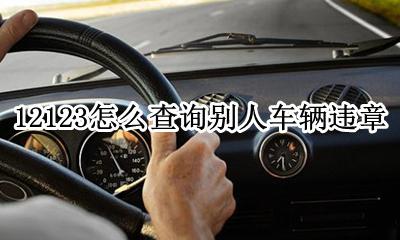 12123怎么查询别人车辆违章 12123怎么违章查询别人的车