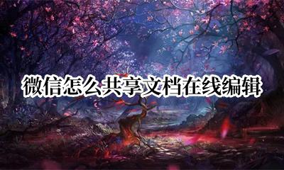 微信怎么共享文档在线编辑 微信共享文档在线编辑怎么结束