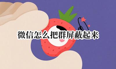 微信怎么把群屏蔽起来 微信怎么可以把群屏蔽