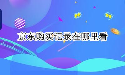 京东购买记录在哪里看 京东买东西记录在哪里查看