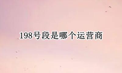 198号段是哪个运营商 198号段属于哪个运营商